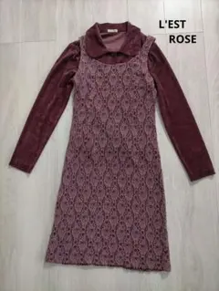 L'EST ROSE 2点set 総レース ワンピース