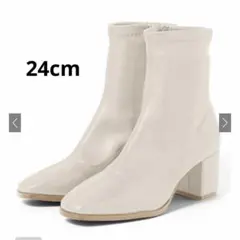 GRL スクエアトゥレザーショートブーツ[gd1378] 白