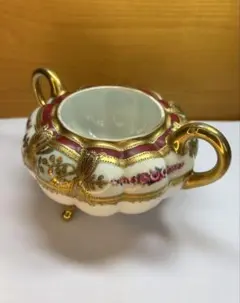 豪華＊金彩 金盛 ピンクローズ アンティーク 陶器製 シュガーポット RC印のサムネイル
