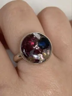 希少 深紅スーパーセブン（レピドクロサイド） 925シルバー 指輪 