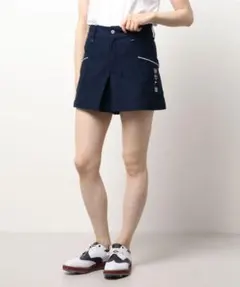 ◆フィラゴルフ　レディース　薄手 ショートパンツ　スカート風　Mサイズ　ネイビー