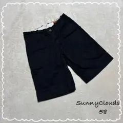 【サニークラウズ】 ハーフパンツ ブラック 58 綿100% ワークパンツ