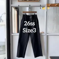 完売 COMOLI 26SS ブラックデニム オーバーパンツ サイズ3 美品