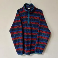 90s L.L.Bean 総柄フリース プルオーバー