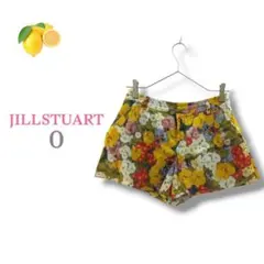 7『ジルスチュアート』花柄 ショートパンツ 短パン オレンジ 春夏