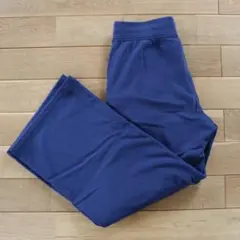 UNIQLO ウォームフリースストレートパンツ ネイビー ワイドパンツ S