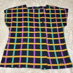 YSL イヴサンローラン 総柄ブラウス 11号 L