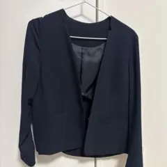 INNOV ネイビーノーカラージャケット