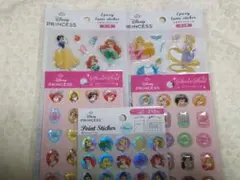セリア　ディズニープリンセスシール5枚セット