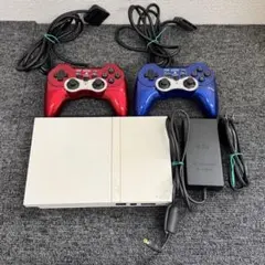 プレイステーション2 本体 赤と青のコントローラー付き