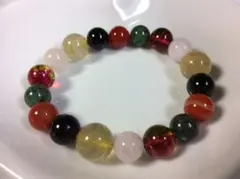 恋愛サードオニキスルビーインゾイサイト金運ルチルクォーツのブレスレット16㎝新品