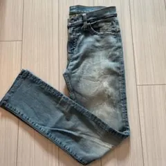 Big John デニム　ブルー　ダメージ加工