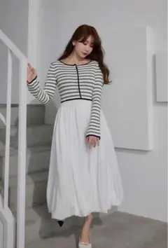 Herlipto】Two-Tone Balloon Mini Dress - メルカリ