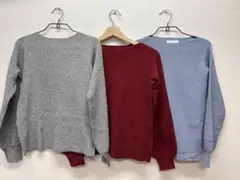 お得！ボートネックプルオーバー NICOLE white 3点　ニコルホワイト