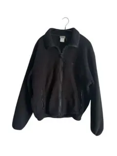 黒 フリースジャケット フルジップ　希少　L.L.Bean 90〜00s 古着