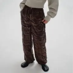 【人気 美品✨】 トゥデイフル キルティング パンツ 36 ダークブラウン S