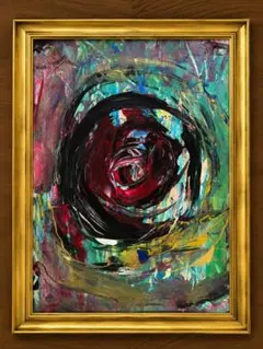 岡本太郎、〈裂けた顔〉、希少な額装用画集より、状態良好、新品額装付