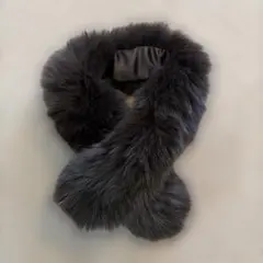 ダークグレー ファー ストール