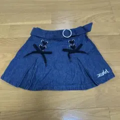 x-girl デニムリボン付きミニスカート