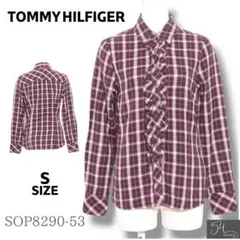 ★美品★ トミーヒルフィガー トップス　シャツ　チェック柄　フリル　綿100％