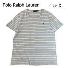 【size XL】 Polo Ralph Lauren ボーダーTシャツ　ブルー