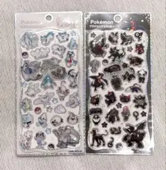 【正規品】ポケモン プチドロップステッカー ブラック ホワイト