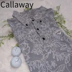Callaway★ゴルフシャツ総柄★ 花柄 グレー　サイズＸＬのサムネイル