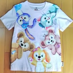 香港ディズニーランド 公式 Tシャツ ダッフィー＆フレンズ ピンク Sサイズのサムネイル