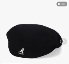 KANGOL ブラック ウール ハンチング帽
