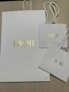 Dior ショップ袋 3点セット ホワイト