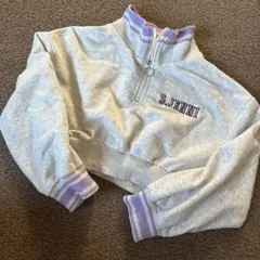 S.JENNI ハーフジップ クロップド トレーナー