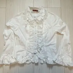 BODY LINE レースブラウス　白　Lサイズ