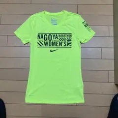NIKE RUNNINGナイキ名古屋女子マラソン記念TシャツウィメンズS蛍光黄色