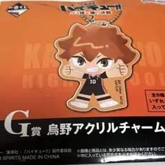 ハイキュー！ 影山飛雄 一番くじ アクリルチャーム