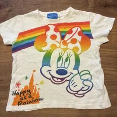 ミニーマウス Tシャツ Happy as a Rainbow