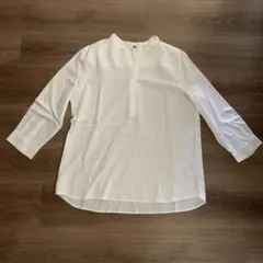 UNIQLO ホワイト 長袖 プルオーバーシャツ　L