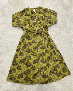 新品CALINER カリネ　コットン葉柄ワンピース　Mサイズ