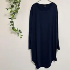 ［MONO MART］長袖チュニック（F）ラウンドネック ワンピース
