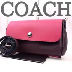 ✨良品✨ コーチ リバーシブル ショルダーバッグ フラップ レザー 斜め掛け