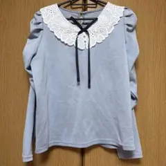 しまむら♡レース付き襟の長袖トップス L