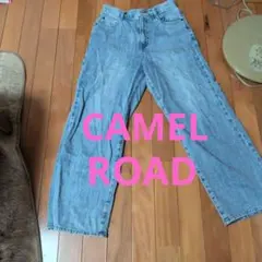 ライトブルー ワイドデニムパンツ Mサイズのサムネイル