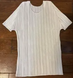 pleatsplease basics ライトグレー　半袖　トップス