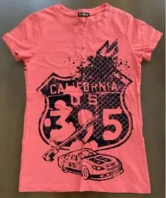 Ta Boo 半袖Tシャツ ピンク モーター系プリントのサムネイル