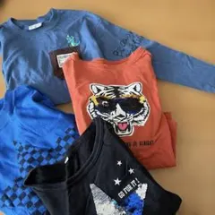 キッズ長袖カットソー 120cm カラフル　130 ロンT