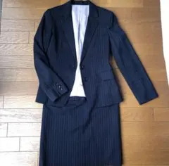 green label relaxing 細身ストライプビジネススーツ