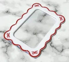 レクタングル　テーブルウェア　　硬質ケース　トレカケース　デコ　B7　赤　白