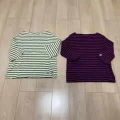 オーシバルのボーダートップス2枚セットです。