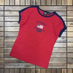 POLO JEANS Ralph Lauren リンガーTシャツ チビT 星条旗