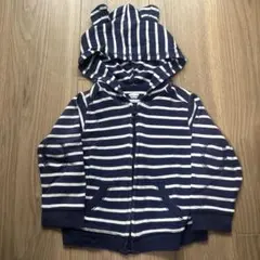 OLD NAVY ストライプ柄フード付きトレーナー 12-18M