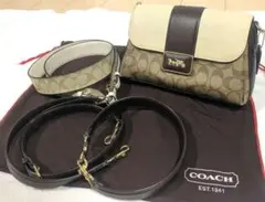 美品 COACH バッグ グレース 3way